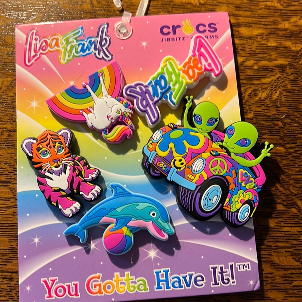 Lisa frank croc jibbitz